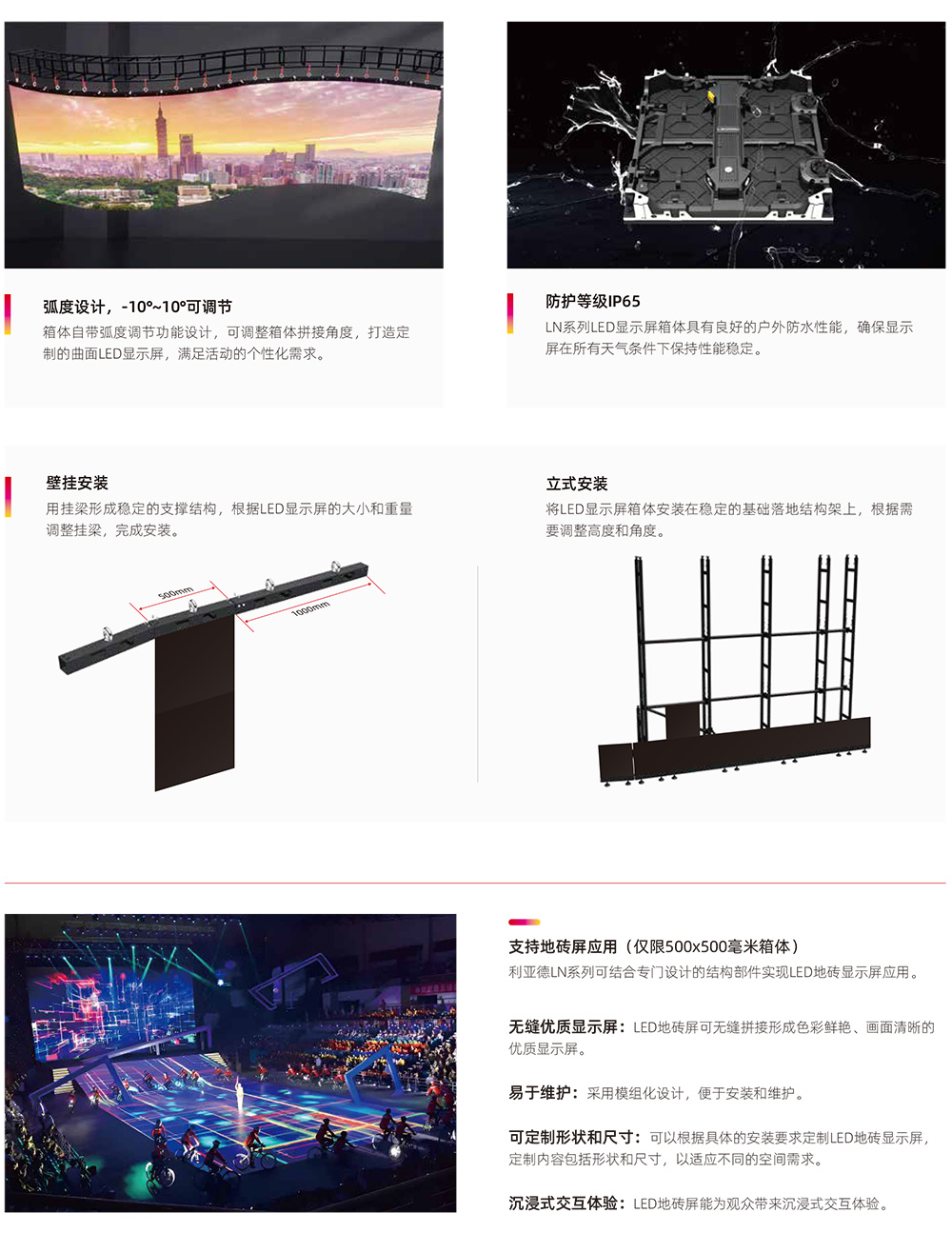 ag尊龙平台LN系列租赁LED显示屏
